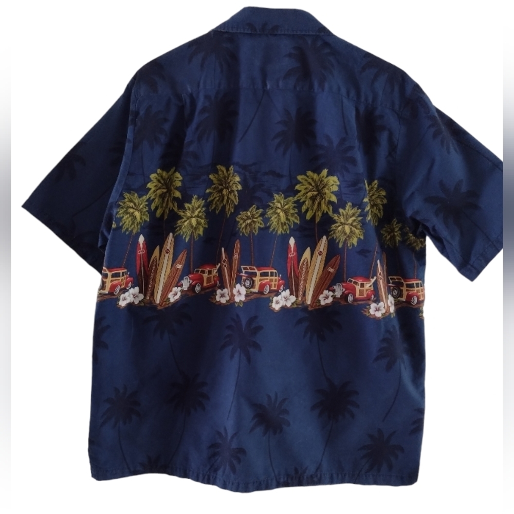 Hawaiian Reserve Cotton collection sz Large LG L button shirt. VTG. Mad… - Picture 2 of 11